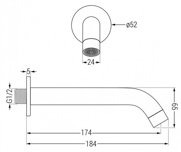 Mexen Kai DR70 fürdőkád-zuhany készlet beépített esőztetővel 30 cm, rózsaarany - 77602DR70301-60