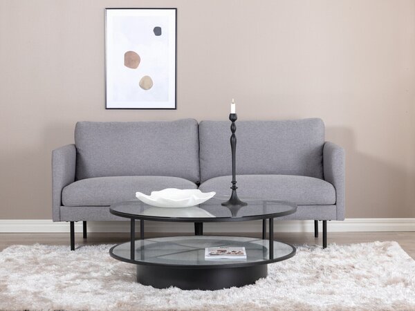 Kanapé Fercame 100, Szürke, Fekete, 180x80x78cm, Lábak: Fém