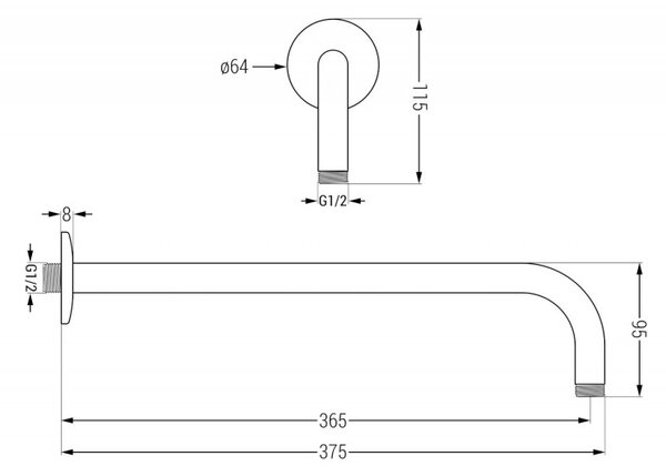 Mexen Kai DR70 fürdőkád-zuhany készlet beépített esőztetővel 30 cm, rózsaarany - 77602DR70301-60