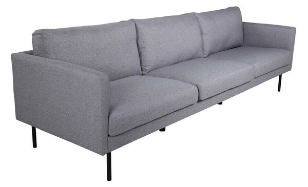 Kanapé Fercame 103, Kárpit, 80x262x80cm, Szürke, Fekete
