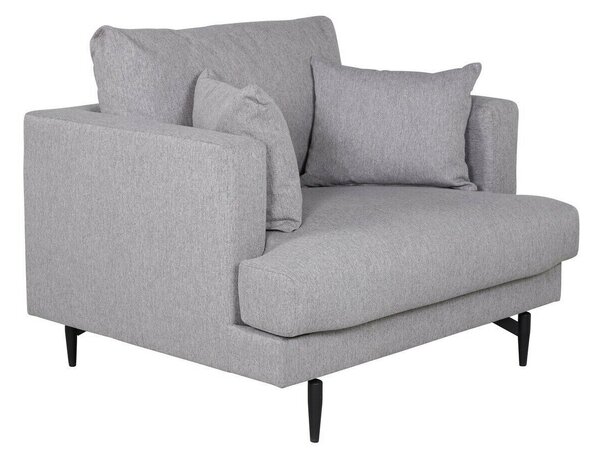 Fotel Dallas 1703, Kárpit, 82x108x92cm, Fekete, Világosszürke