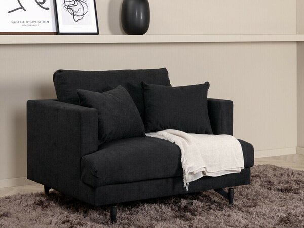 Fotel Dallas 1703, Kárpit, 82x108x92cm, Fekete