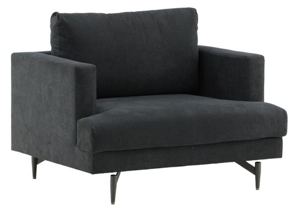 Fotel Dallas 1703, Kárpit, 82x108x92cm, Fekete