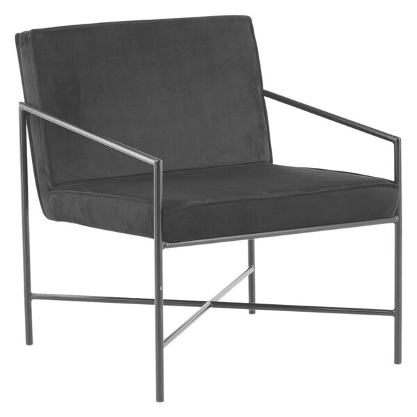 Fotel Dallas 1707, Laminált forgácslap, 72x66x78cm, Fekete