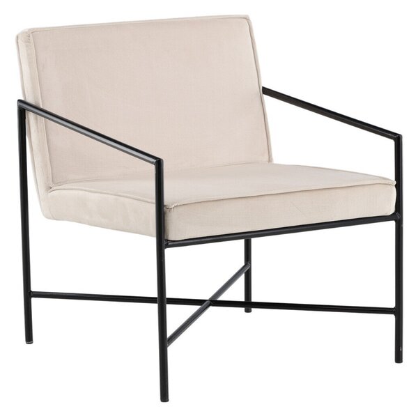 Fotel Dallas 1707, Laminált forgácslap, 72x66x78cm, Bézs, Fekete