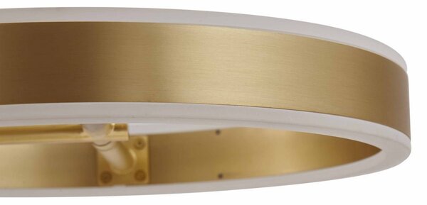 Lucande LED-es asztali lámpa Yekta, sárgaréz színű, 59 cm, fényerőszabályzóval, dimmelhető, Sárgaréz / arany, Nappali / Étkező, fém, Dizájn