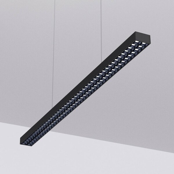 Arcchio LED irodai függőlámpa Jolinda, fekete, 118cm, fel/le, fel/le, Fekete, Dolgozószoba / Iroda, Alumínium, Modern
