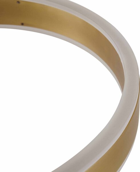 Lucande LED-es asztali lámpa Yekta, sárgaréz színű, 59 cm, fényerőszabályzóval, dimmelhető, Sárgaréz / arany, Nappali / Étkező, fém, Dizájn