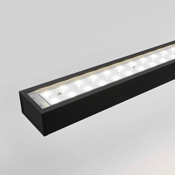 Arcchio LED irodai függőlámpa Jolinda, fekete, 118cm, fel/le, fel/le, Fekete, Dolgozószoba / Iroda, Alumínium, Modern
