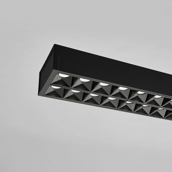 Arcchio LED irodai függőlámpa Jolinda, fekete, 118cm, fel/le, fel/le, Fekete, Dolgozószoba / Iroda, Alumínium, Modern
