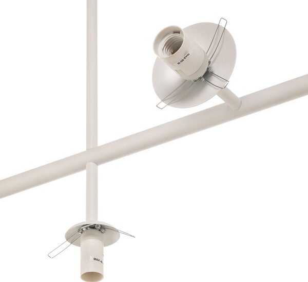 ALDEX Dione 6 izzós függő világítás, hatlámpás, fehér, dimmelhető, Fehér / opál, Nappali / Étkező, Üveg, Modern