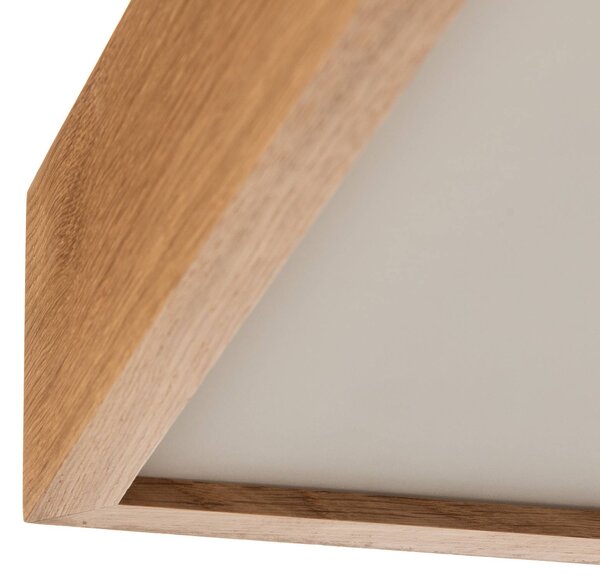 TEMAR LIGHTING Quatro DR mennyezeti lámpa, 38,5cm, fa kerettel, dimmelhető, Világos fa, Nappali / Étkező, Fa, Modern
