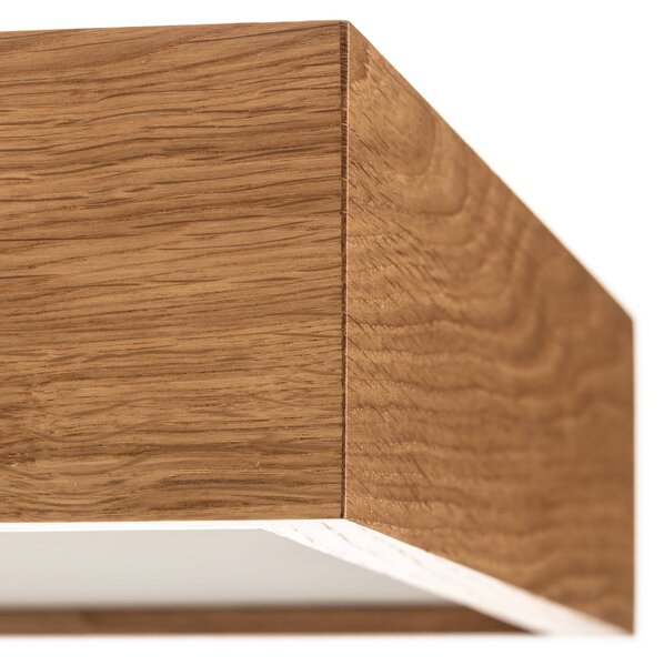 TEMAR LIGHTING Quatro DR mennyezeti lámpa, 38,5cm, fa kerettel, dimmelhető, Világos fa, Nappali / Étkező, Fa, Modern