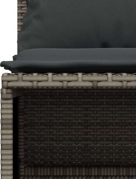 Polyrattan Kerti Ülőgarnitúra - 4 Részes - Szürke