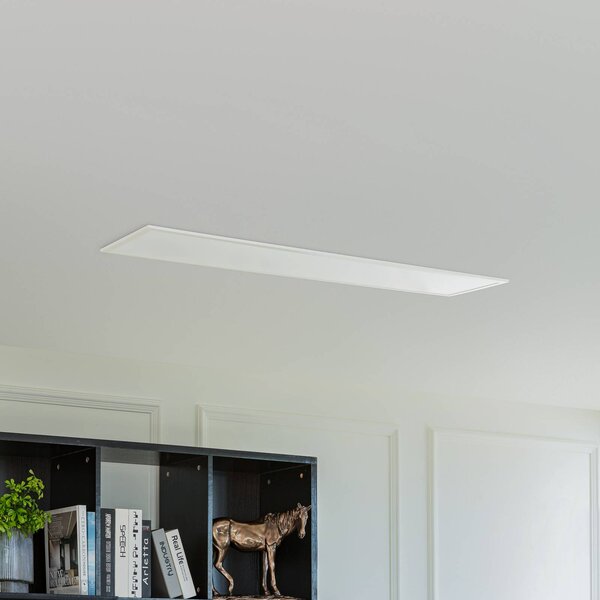 Lindby Kenma LED panel, CCT, 29,6 cm x 119,6 cm, dimmelhető, Fehér / opál, Nappali / Étkező, Műanyag, Modern