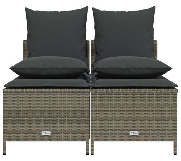 VidaXL Polyrattan Kerti Ülőgarnitúra - 4 Részes - Szürke