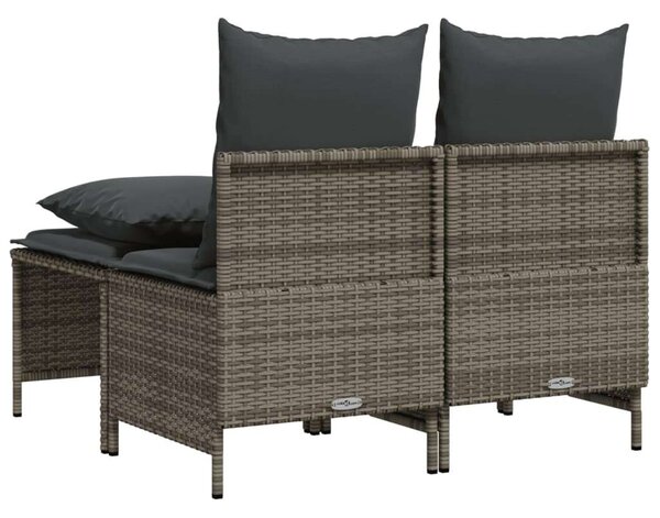 VidaXL Polyrattan Kerti Ülőgarnitúra - 4 Részes - Szürke