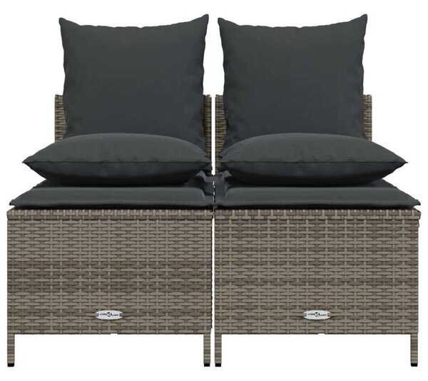 VidaXL Polyrattan Kerti Ülőgarnitúra - 4 Részes - Szürke