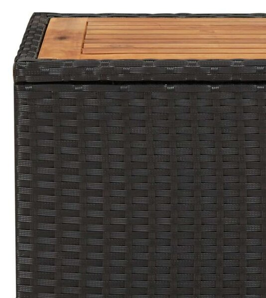 VidaXL Polyrattan Kerti Étkezőgarnitúra - 3 részes - Fekete