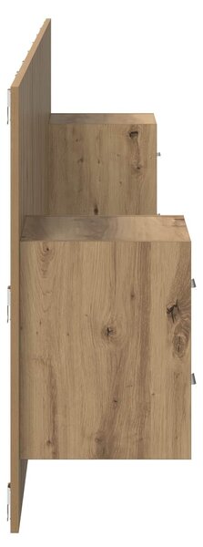 VidaXL Fejtámla Szekrénnyel 3 db Artisan tölgy Szerelt Fa