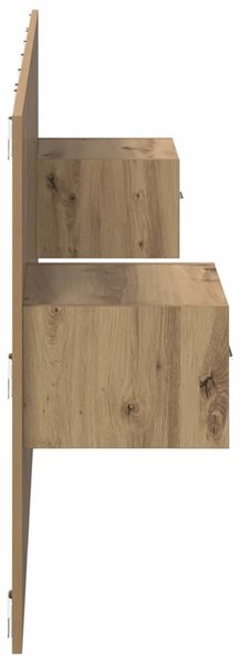 VidaXL Fejtámla Szekrénnyel 3 db Artisan tölgy Szerelt Fa