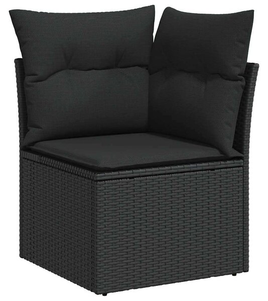 VidaXL Polyrattan Kerti Ülőgarnitúra - 9 részes - Fekete