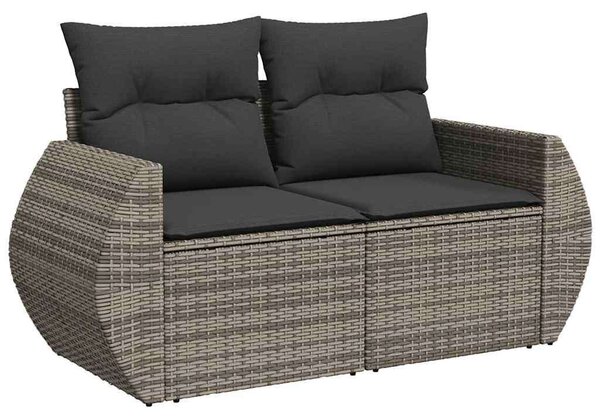 VidaXL Polyrattan Kerti Ülőgarnitúra - 6 részes - Szürke