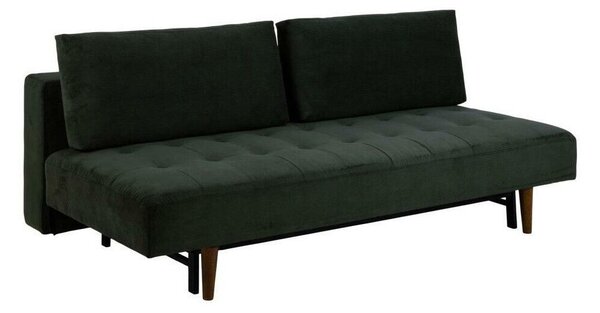Kanapéágy Norsica 491, Kárpit, 83x200x105cm, Sötétzöld, Kaucsuk