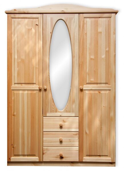 Gold 3 ajtós 3 fiókos ovális tükrös szekrény