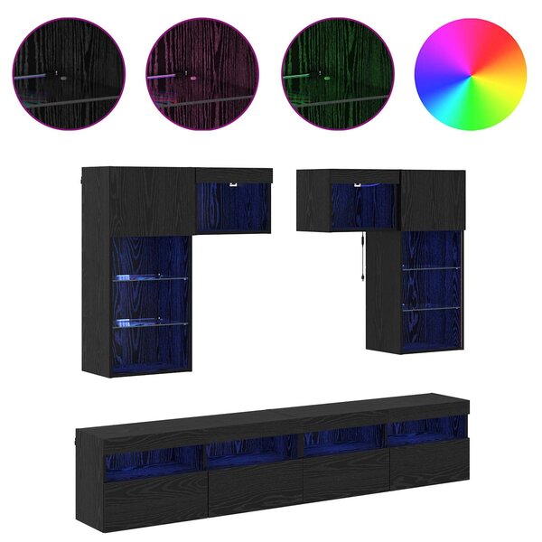 VidaXL TV Fali Egységek 6 pcs Artisan tölgy 100 x 30 x 40 cm Faanyag