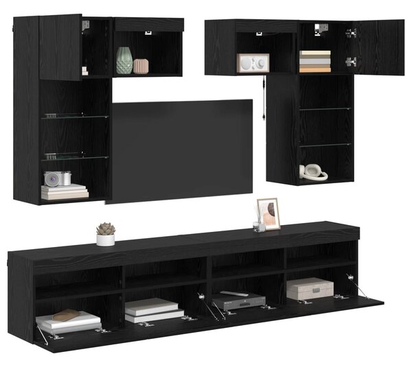 VidaXL TV Fali Egységek 6 pcs Artisan tölgy 100 x 30 x 40 cm Faanyag