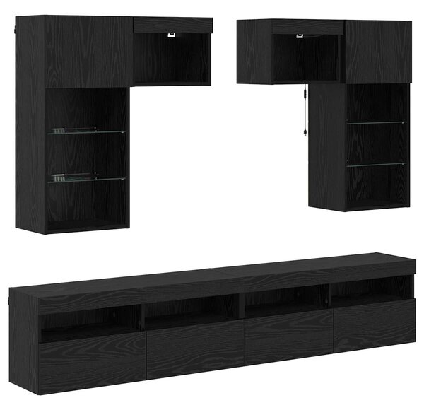 VidaXL TV Fali Egységek 6 pcs Artisan tölgy 100 x 30 x 40 cm Faanyag