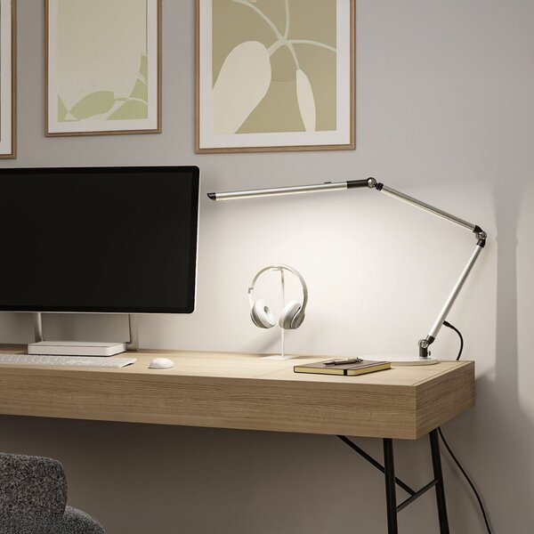 Asztali lámpa Paulmann, FlexBar, dimmable, Fémes, Dolgozószoba / iroda, Alumínium, Modern