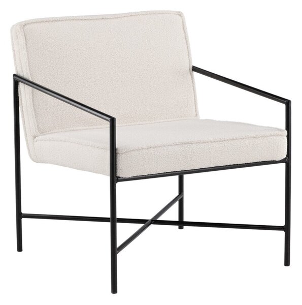 Fotel Dallas 1707, Laminált forgácslap, 72x66x78cm, Krém, Fekete