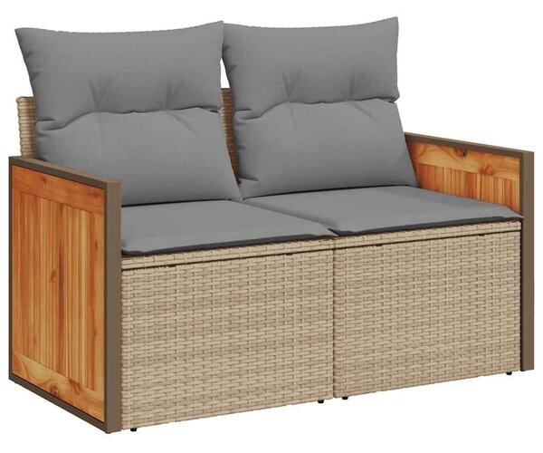 VidaXL Polyrattan Kerti Ülőgarnitúra - 9 részes - Bézs