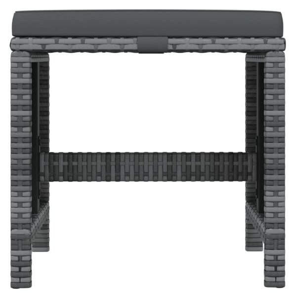 VidaXL Szürke Polyrattan Kerti Étkezőgarnitúra - 21 részes, Párnázott