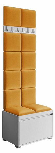 Előszoba garnitúra Comfivo Pinus VII, 207x65x34cm, Kárpit, Laminált forgácslap