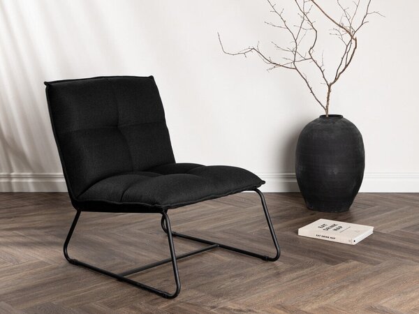 Fotel Dallas 4534, Kárpit, 79x59x79cm, Fekete