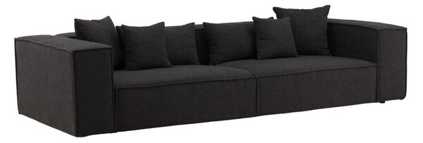 Kanapé Dallas 3306, Kárpit, 62x284x114cm, Sötétszürke