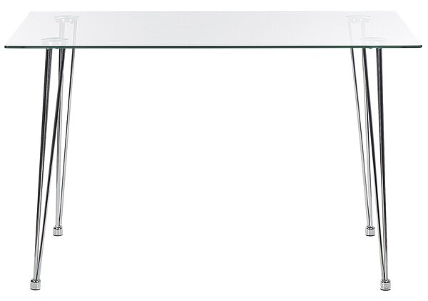 Étkezőasztal WINSTON Ezüst 120 cm 70 cm Edzett üveg