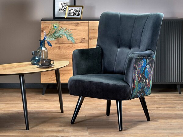 Fotel Houston 1372, Kárpit, 95x67x82cm, Fekete