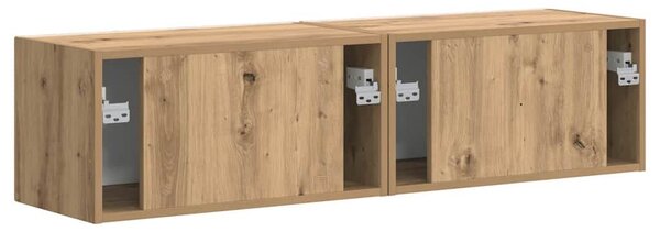 VidaXL TV Fali Szekrény 2 pcs Művészi tölgy 60 x 31 x 29,5 cm Faanyag