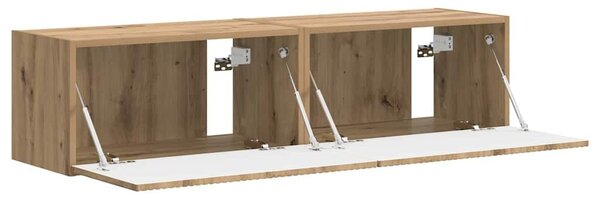 VidaXL TV Fali Szekrény 2 pcs Művészi tölgy 60 x 31 x 29,5 cm Faanyag