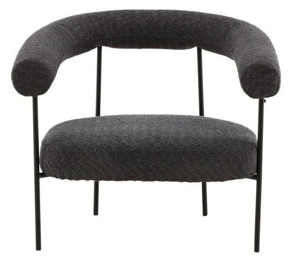 Fotel Dallas 3742, Kárpit, 76x88x81cm, Fekete, Sötétszürke