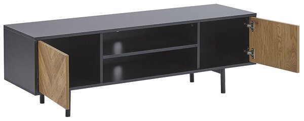 TV állvány SALINA Barna/fekete