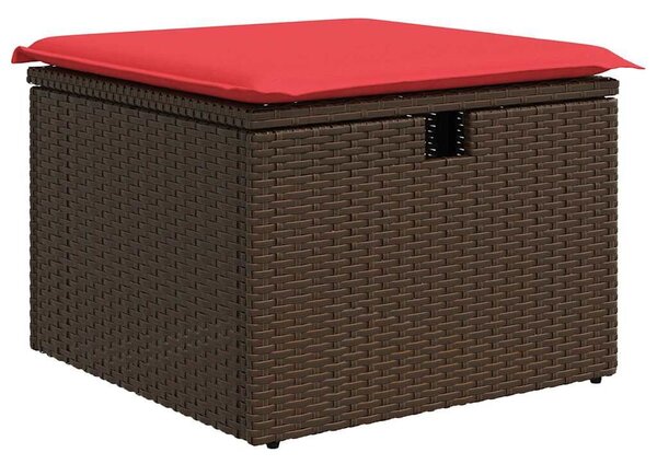 VidaXL 8 részes barna polyrattan akácfa kerti ülőgarnitúra párnákkal
