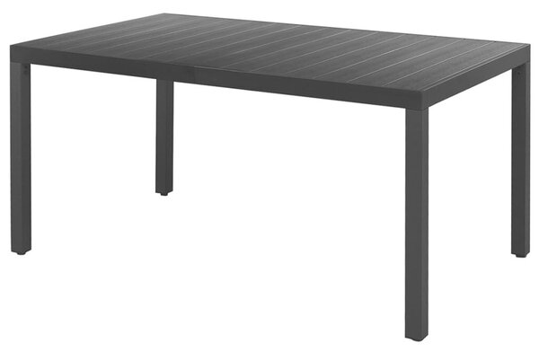 7 részes fekete PVC rattan kerti étkezőgarnitúra