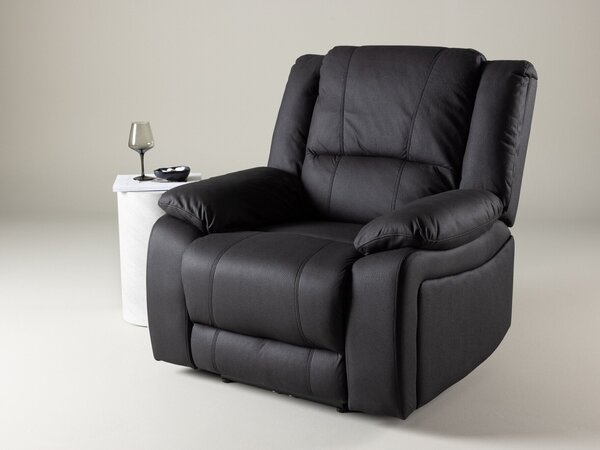 Relax fotel Dallas 4364, Öko-bőr, 100x106x96cm, Fekete