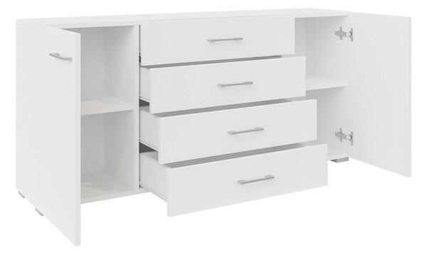 Komód Comfivo Casus, Laminált forgácslap, 74x156x35cm, Fehér