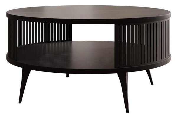 Dohányzóasztal Vitum, Fém, Laminált forgácslap, 44cm, Fekete